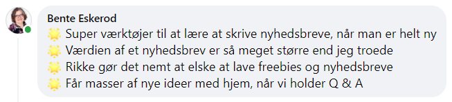 bente anbefaling nyhedsbreve gjort let klubben