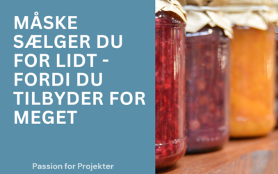 Måske sælger du for lidt – fordi du tilbyder for meget