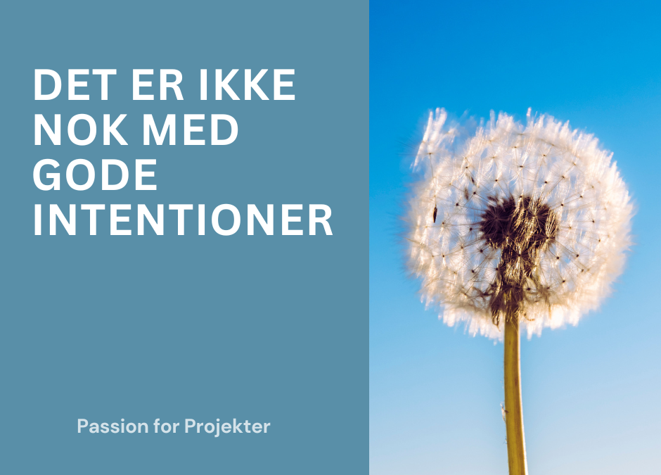 det er ikke nok med gode intentioner